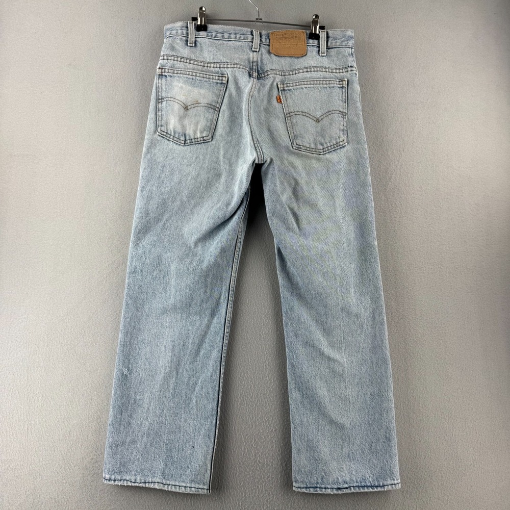 Vintage Levis Jeans Mens 34 (Fits 32x26) Distressed Orange Tab 505 80s USA